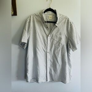 Rown Hawaiian shirt buttons up‎ cotton blend vacation summer